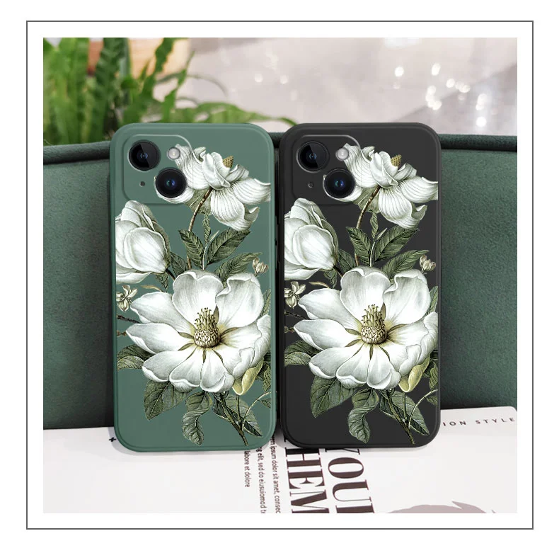 Wild Flowers Phone Case For iPhone 16 15 14 13 12 11 Pro Max Mini X XR XS 8 7 Plus 6 6S Plus Cover