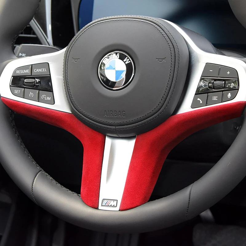 

Car Steering Wheel Cover Interior Sticker For BMW F40 G20 G28 G05 G30 G32 G38 G11 G01 G02 6GT 3 Series LHD RHD Accessories