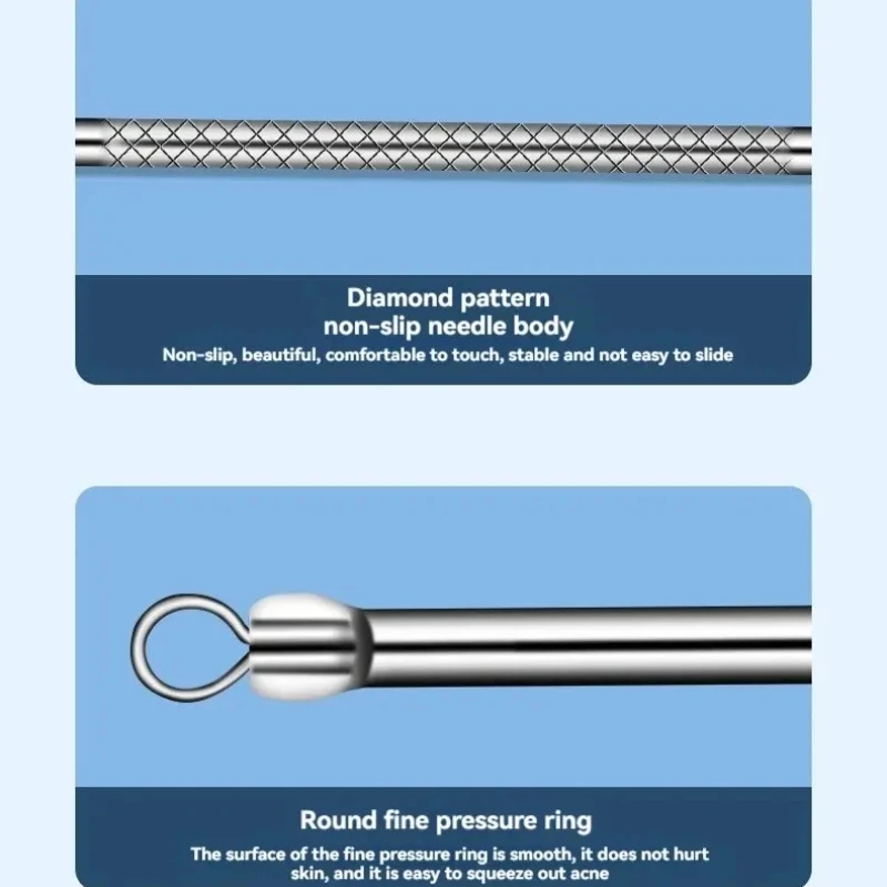 7 قطعة الفولاذ المقاوم للصدأ الفاصل حب الشباب كليب خلية الملقط البثرة كليب بثرة دبوس صالون تجميل حب الشباب إزالة حب الشباب إبرة أدوات