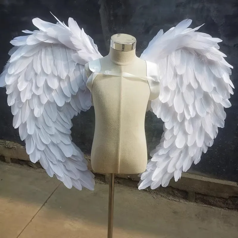 Kids Adult CosPlay Party Swallow White Angel Feather Bird Wings Prop Children Halloween Christmas Party