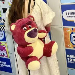 Disney Lotso Plush Toy Soft Cute Cartoon Anime Stuffed Plush Doll Backpack Students Schoolbag Girl Birthday Gifts