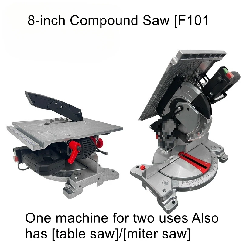 Small table saw, oblique cut saw, dual-use composite saw, 8-inch 10 inch multifunctional high-precision saw