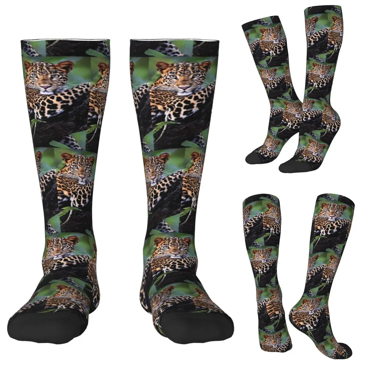 Skin Of A Wild Savannah Animal Panther Big Cat Socks Harajuku Stockings All Season Long Socks  for Unisex Christmas Gifts