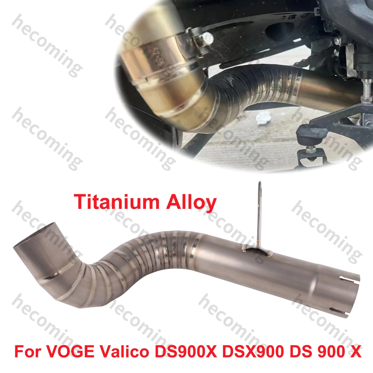 

Slip On For VOGE DS900X 900DS DS900 X 2024 2025 Moto Exhaust Escape Titanium Alloy Middle Link Pipe Replace Original Catalyst