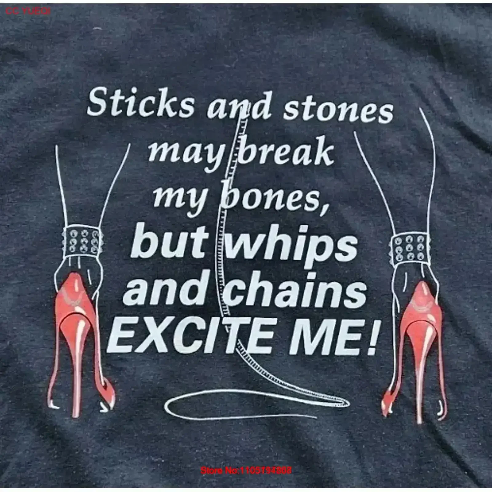 Vintage 90s S M Dominatrix Sticks Stones Whips Chains T Shirt Size XL Washed graphic Casual Slightly Stylish vintage Washed