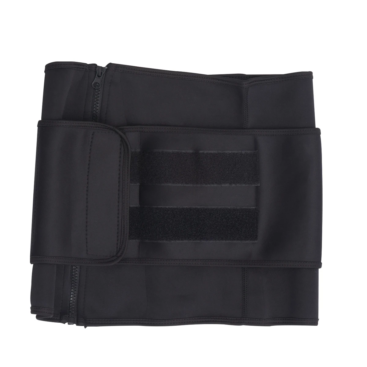 

1pc Waist Trimmer Women Zipper Sports Corset Tummy Fitness Waist Trimmer Belt Belt Slimming Support Black L