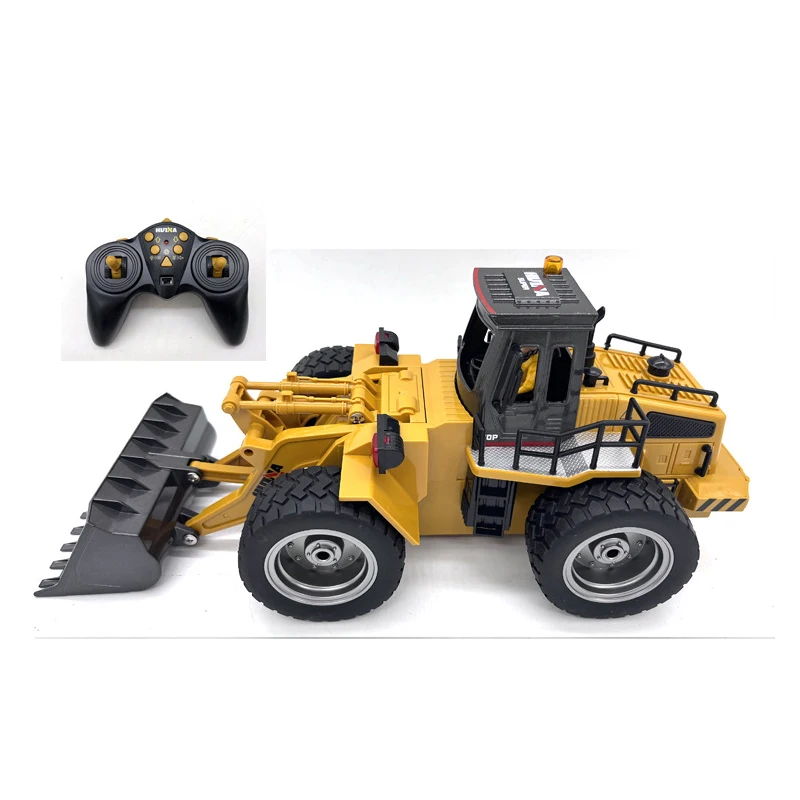 1:18 RC Car Alloy HUINA Bulldozer Tractor Engineering Vehicle Excavator 2.4G Radio Controlled Cars Truck Toys For Boys Kids Gift