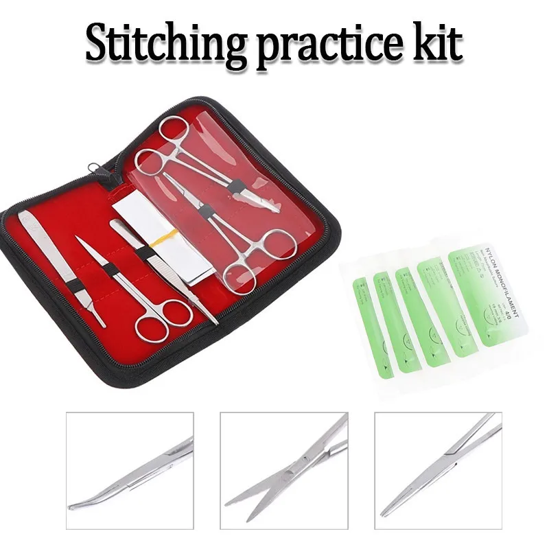 16Pcs/Set Medical Student Suture Practice Anatomy Kit Medical Surgical Training Tools