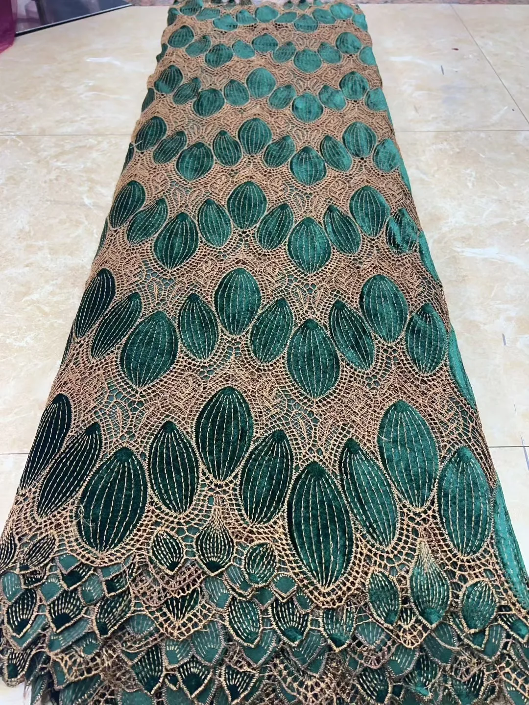Highest Quality Original Korea Velvet Lace African Guipure Cord Suede Fabric Modern Traditional Events Celebrants Flannel Dress