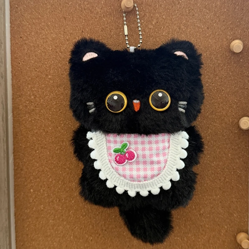 Süßes Kätzchen Plüsch Schlüsselanhänger Cartoon Tier Plüschtier, Paar Rucksack Anhänger, Auto Dekoration Puppe Anhänger Weihnachten Geburtstagsgeschenk