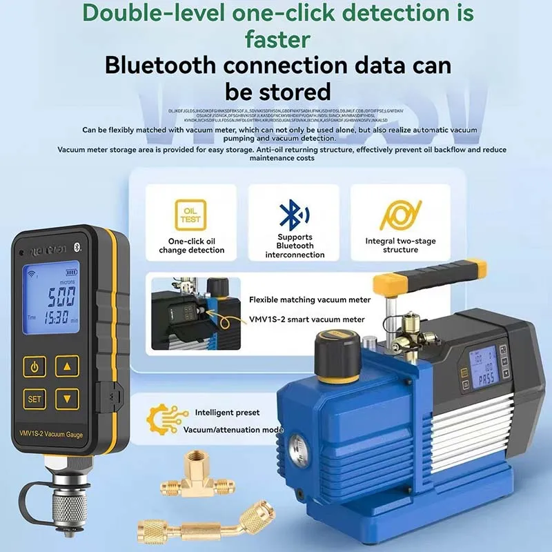 VP8DSV Digital Vacuum Pump Refrigeration Machine Cold Storage Evacuation Digital Vacuum Pump Air Conditioning Vacuum Pump