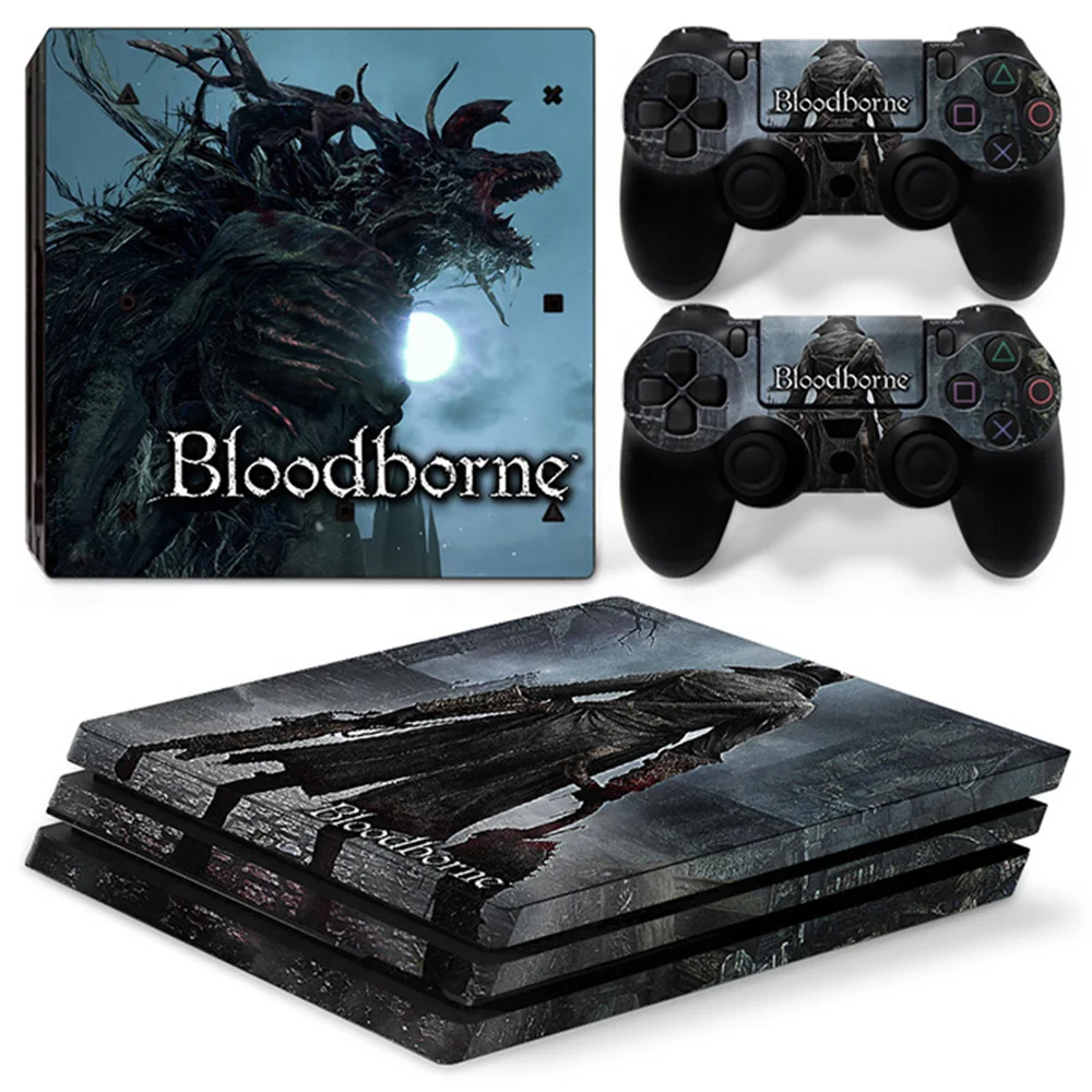 Bloodborne GAME PS4 Pro Skin Sticker Decal Cover per ps4 Pro Console e 2 controller skin Vinyl slim sticker Decal