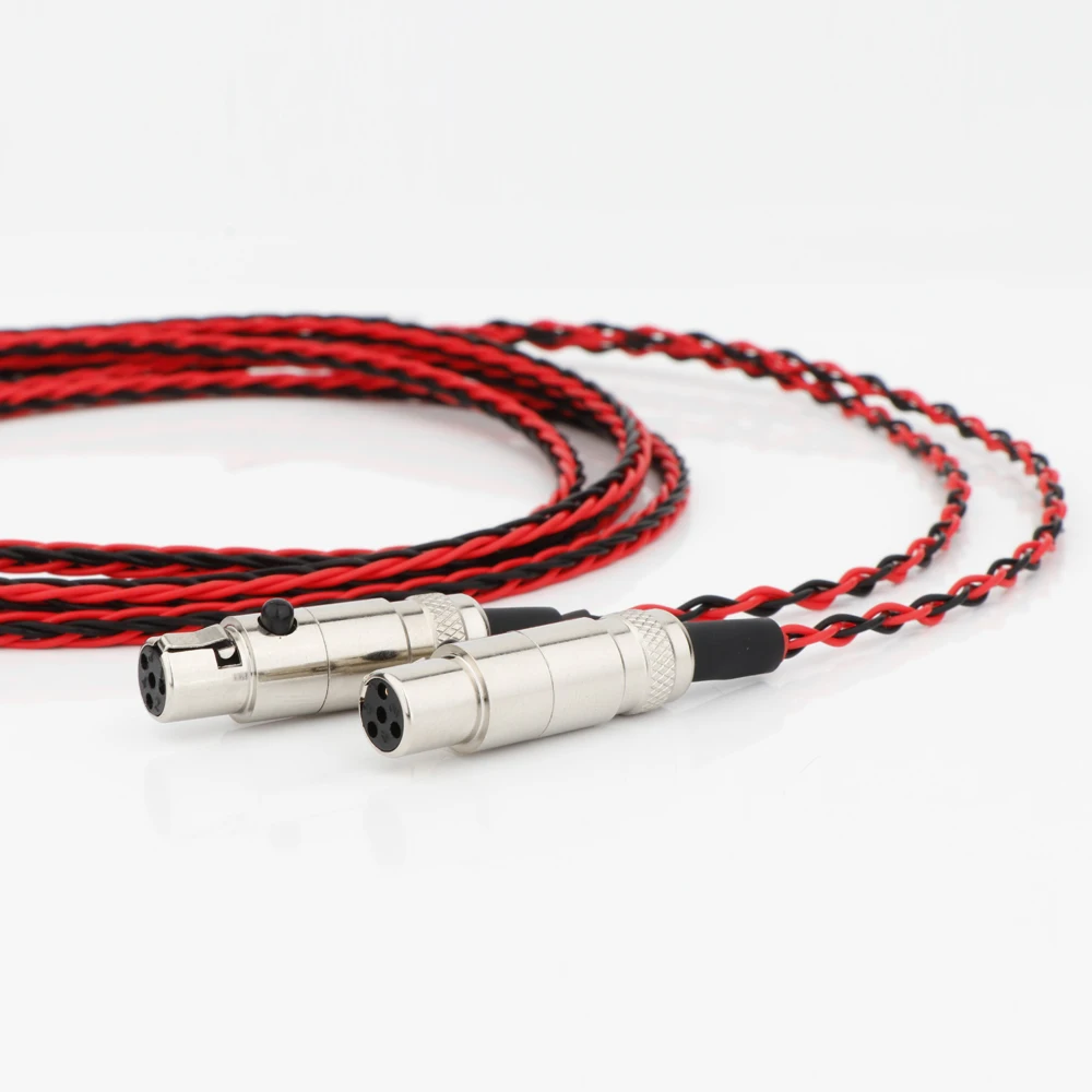 TOP-HiFi OCC Silver Plated Audiophile Headphone Cable for Audeze LCD-2/3/4/X Balanced Upgrade Wire (2.5/3.5/4.4mm/XLR) HiFi-Grad