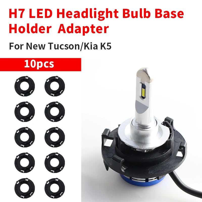 

10PCS H7 Automobile Led Headlight Base Replacement Holder Adapter Retainer Cover For Hyundai Mistra 2017 New Tucson KIA Carnival