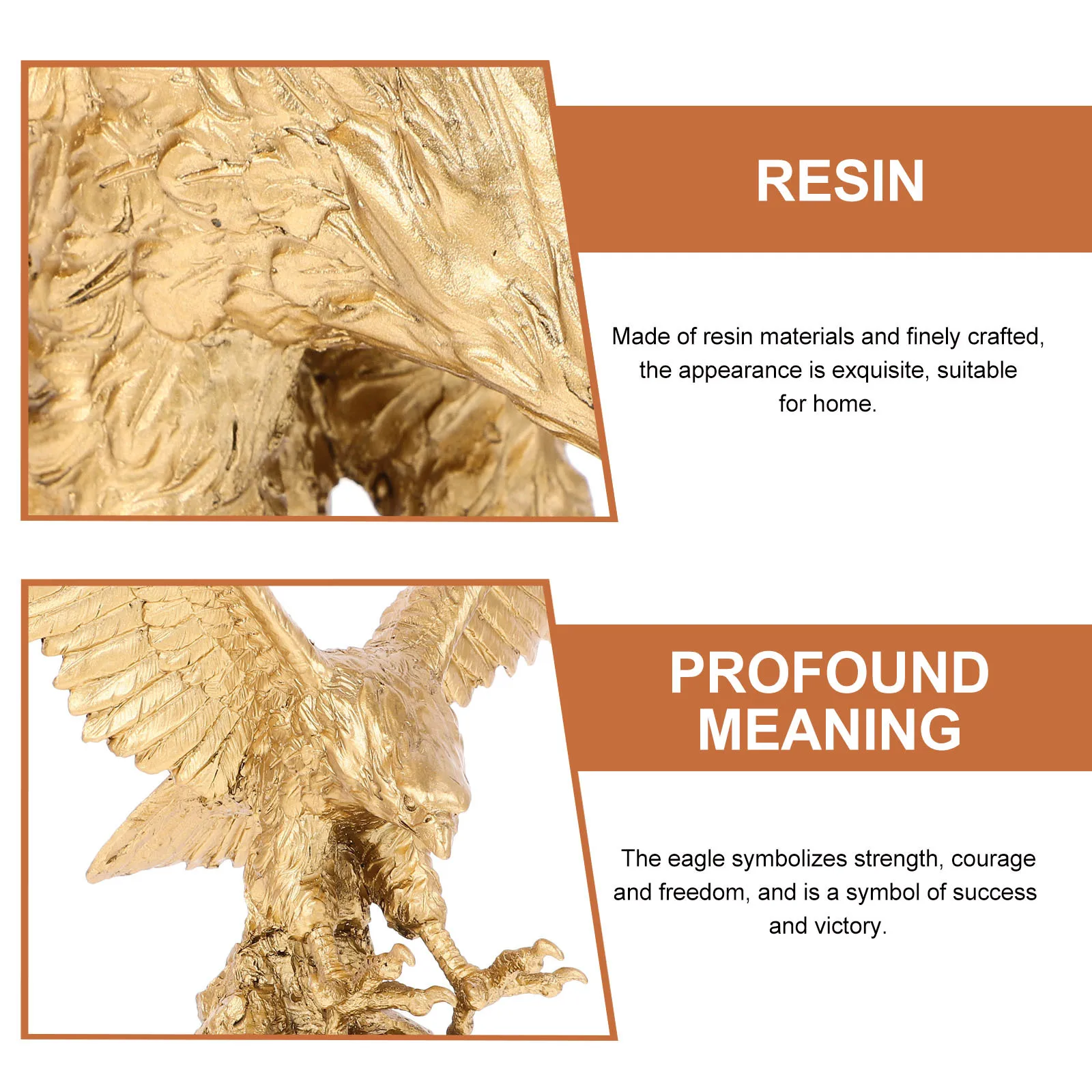 

Resin Eagle Statue Medium Size Exquisite Craftsmanship for Home Office Desktop Decoration Symbolizing Strength Courage Freedom