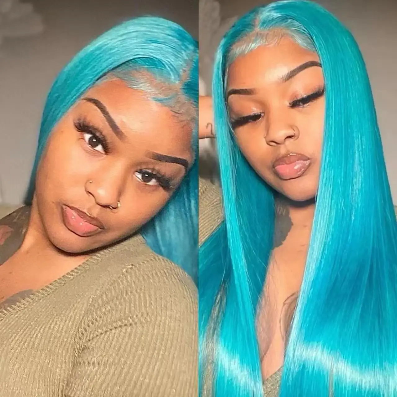 الضوء الأزرق 13x4 الدانتيل الشفاف شعر مستعار أمامي 100% جودة الشعر البشري 180% الكثافة شعر مستعار يفتح حياة جميلة نجاح باهر شعر الملاك