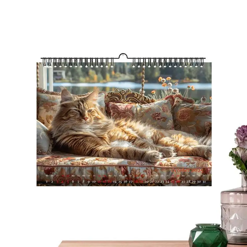 Cat Calendar 2025 Hangings Monthly Wall Calendars Month Planner Wall Calendar Monthly Calendar Planner Family Planner For Kids