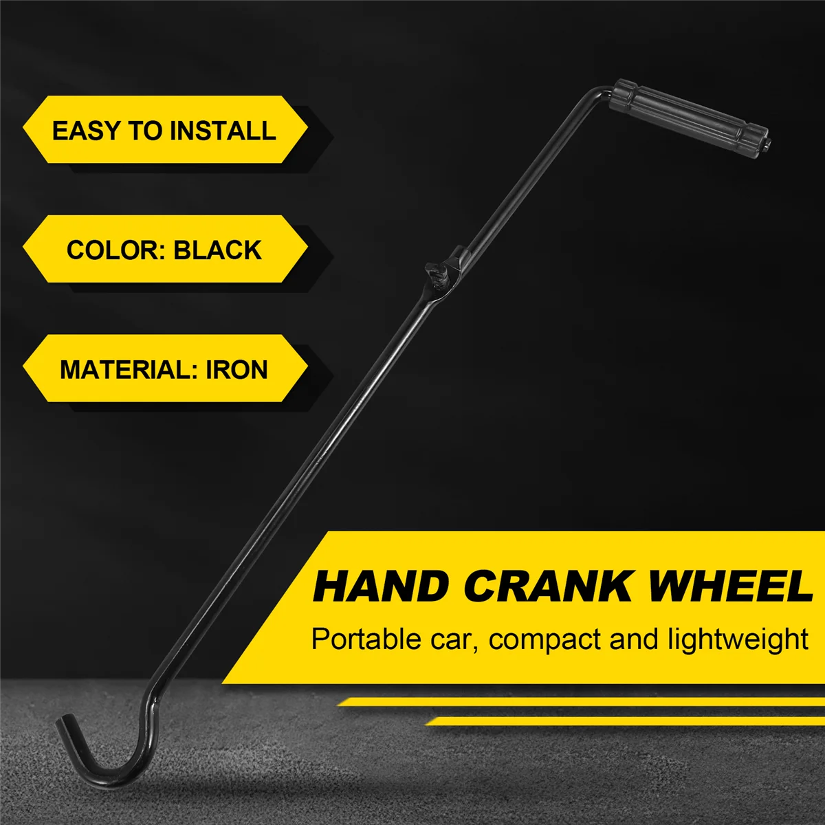 Imagem -06 - Carro Jack Hand Crank Wheel Spanner Handle para Scissor Elevador do Carro