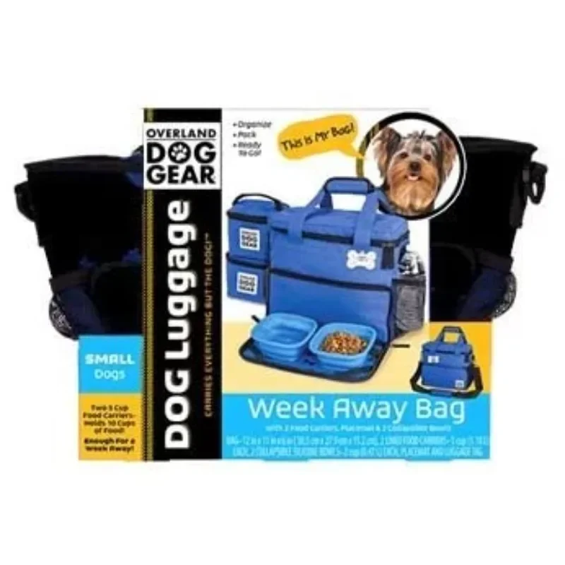 Dog Gear Week Away Bag, Small, Black