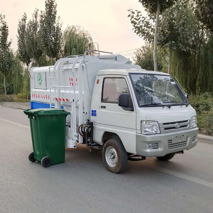 HCY Electric four-wheel hanging bin garbage collection vehicle, new energy community property management self-loading and unload