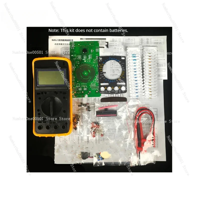 Digital Multimeter Teaching Kit DT9205A Multimeter Welding Training DIY Spare Parts Production Kit