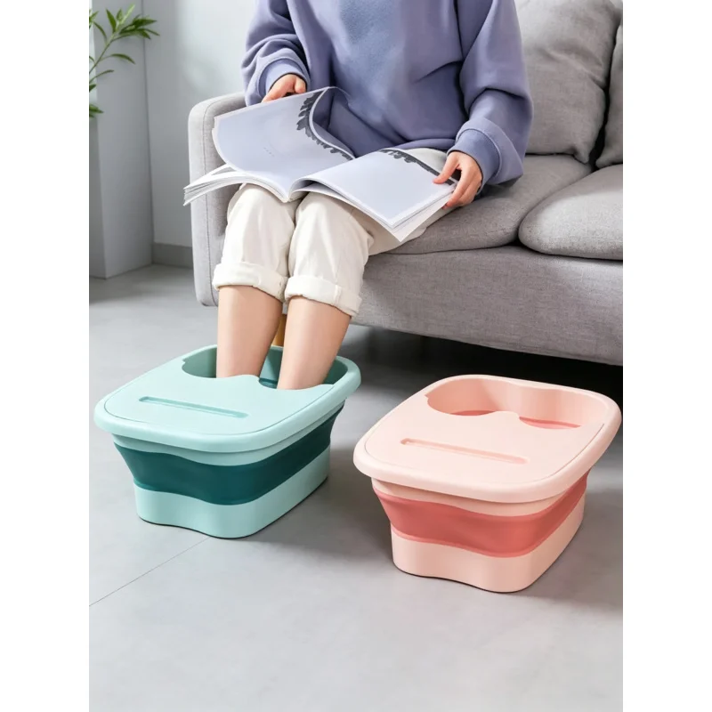

Foot Bath Soaking Tub Foldable Massage Spa Bucket - Collapsible Pedicure Basin for Home Sauna Use