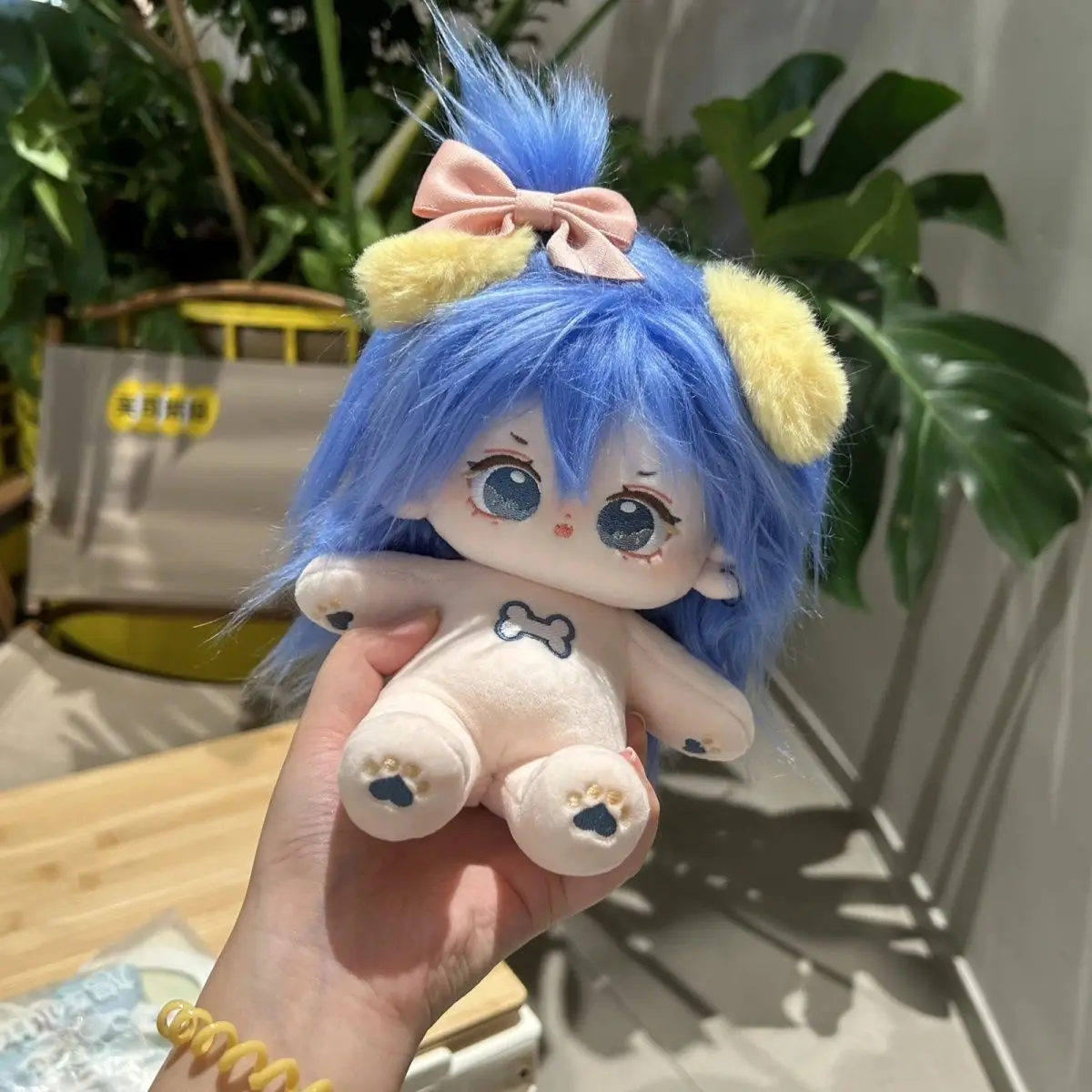 Wypchana 20-centymetrowa lalka z bawełnianymi włosami Star Garden Pluszowa zabawka DIY Stylizacja ze szkieletem Prezenty urodzinowe dla dzieci i dorosłych