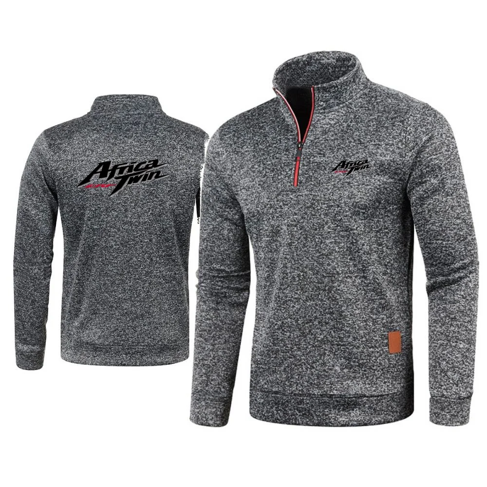 Jersey de lana con media cremallera para hombre, Sudadera con capucha para hombre, sudadera de motociclismo Africa Twin Crf, S-5XL