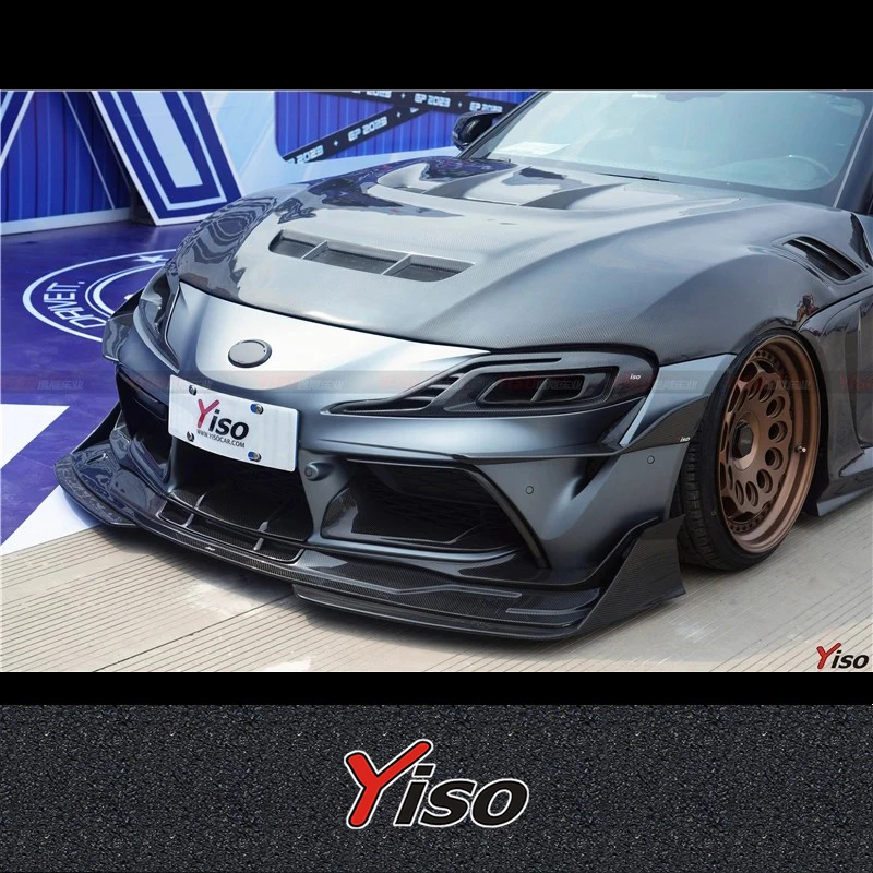 

Подходит для SUPRA A90, модифицированное укрытие, углеродное волокно, передняя губа YISO, аэродинамический комплект, передний спойлер, передняя губа