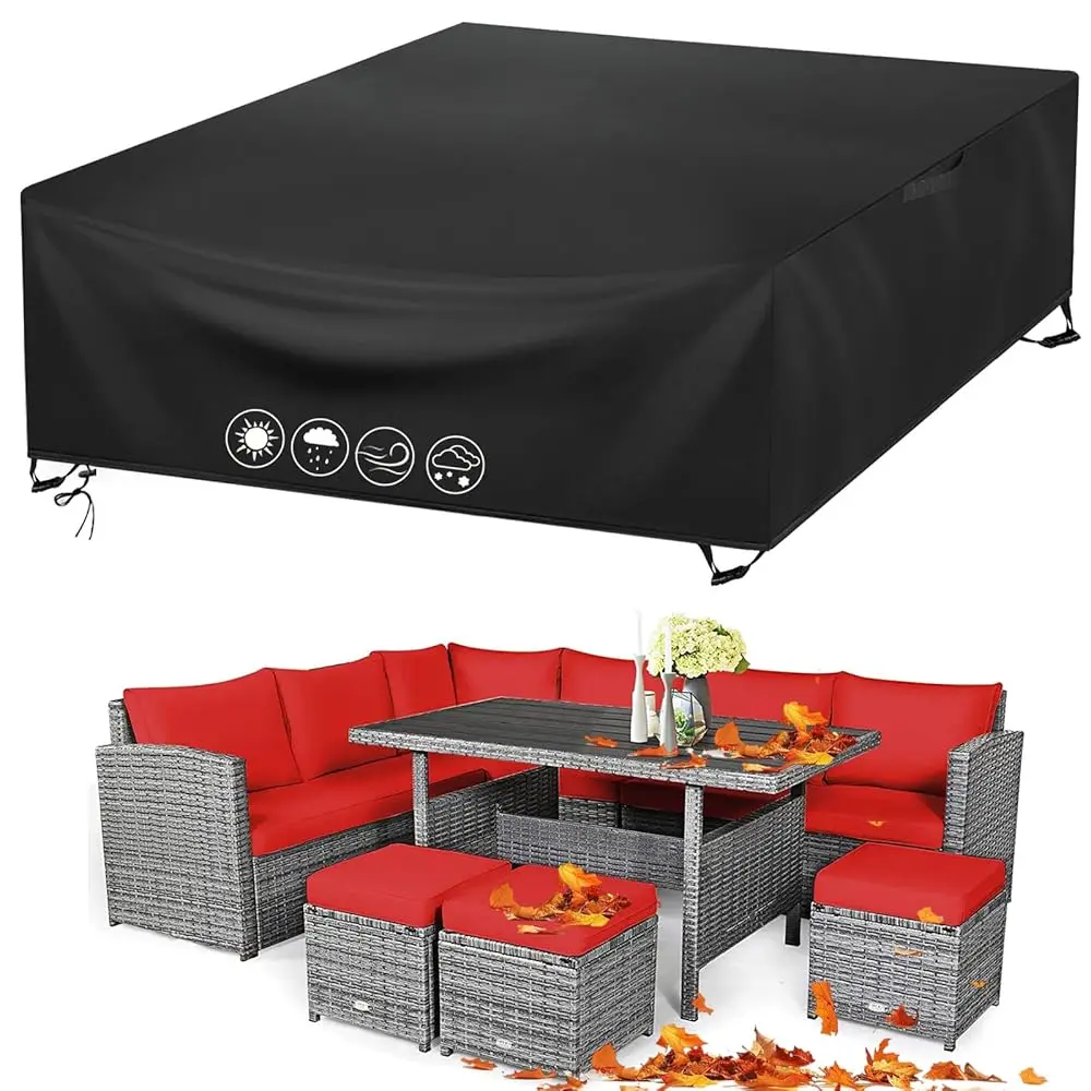 

Patio Furniture Covers Waterproof, Outdoor Furniture Cover With Storage Bag, Outdoor Table And Chair Cover For Rain, Uv, Snow