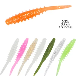Floating Soft Bait Rock Fishing Lures 3.7cm 0.22g 10pcs Micro Jig Head Drop Shot Carp Fly Silicon Ajing Lures