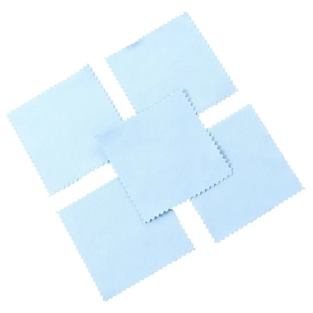 

50Pcs 8x8cm Jewelry Cleaning Cloth Reusable Double-Sided Silver Polish Cleaner Wash Cloth Soft Fabric Cleaning Polishing Cloth