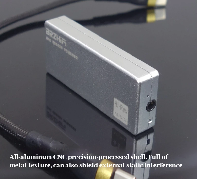 es9038搭載の便利なデコードヘッドホンアンプ、type-c-35mm変換、モバイルフォン用小型dsd-dac