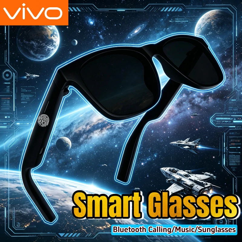 

VIVO Smart Glasses Remote Control Touch Photo Camera Recording Translator Voice Assistant Adults Wireless Bluetooth Glasses