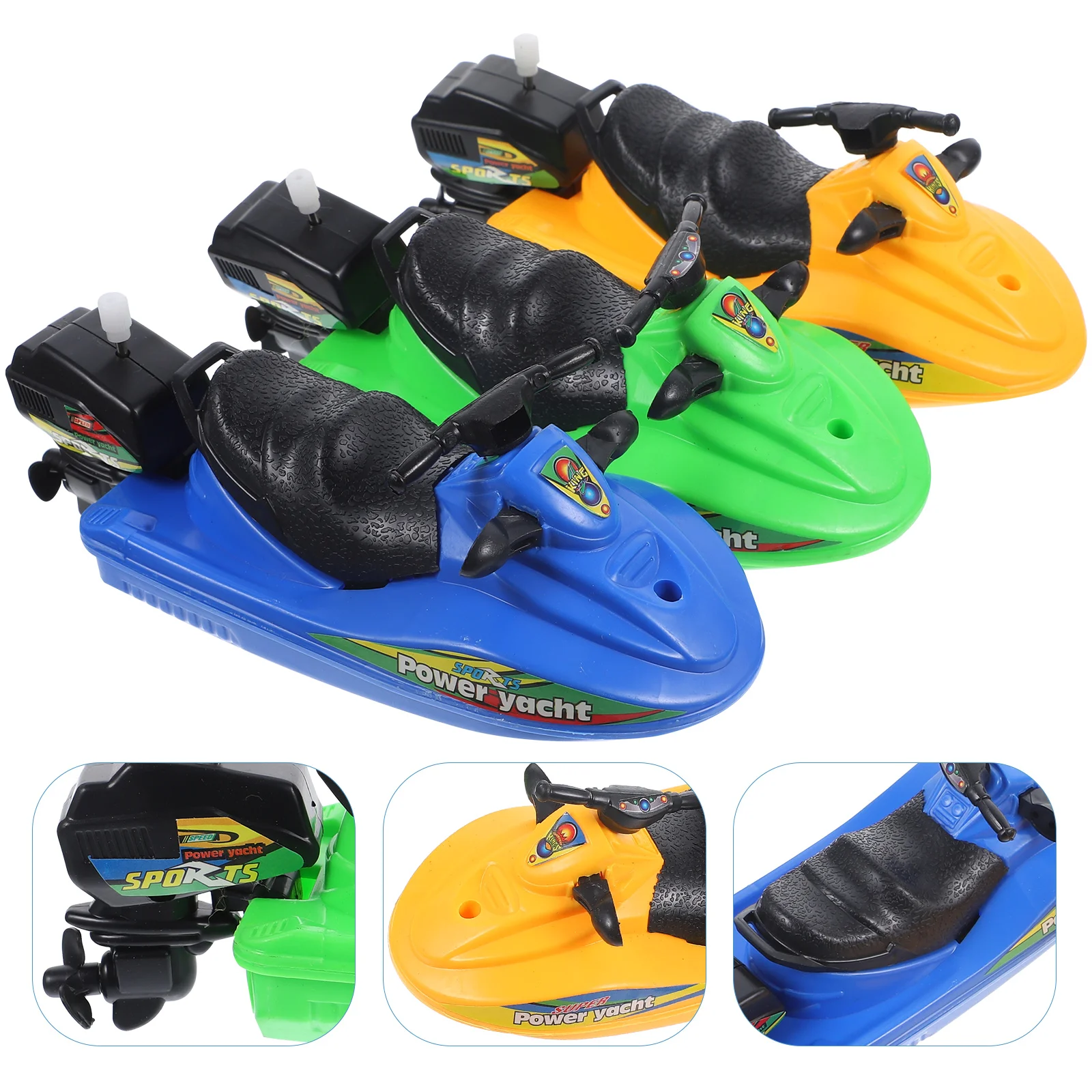3 Pcs Motor Boat Toy Boats for Water Play Sailboat Toys Babies Motorboats Bath Baby Speedboat