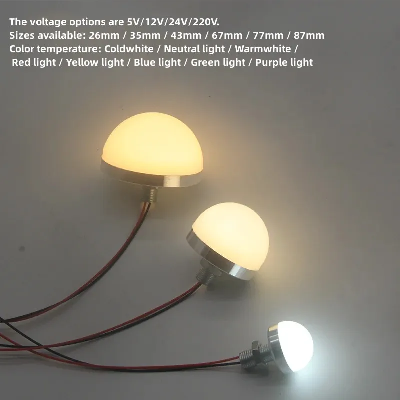 LED Half-Sphere Low-Voltage 5V/12V/24V/220V Advertising Light Bulb for Makeup Mirror And Decorative Lighting