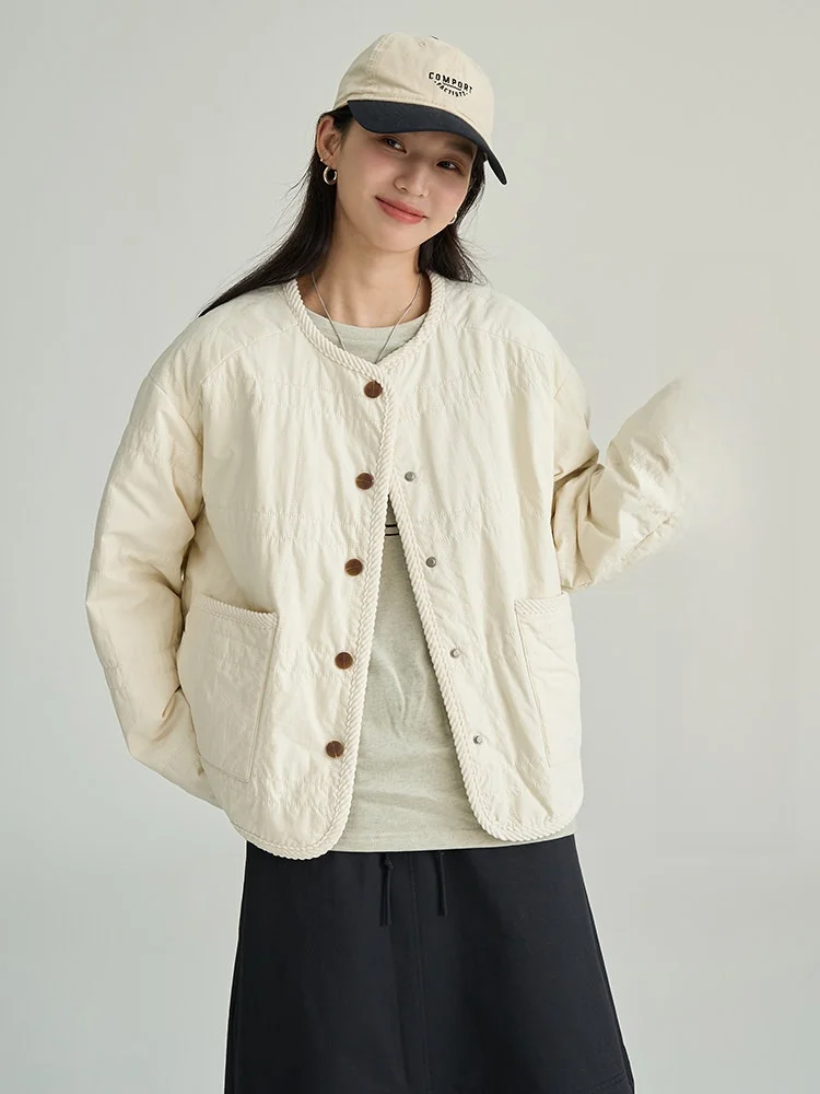 

Женская шерстяная хлопковая куртка Dwind, свободная теплая осенне-зимняя верхняя одежда прямого кроя, обычная све, длинная застежка на одной пуговице