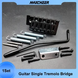 Sistema de puente de trémolo único para guitarra eléctrica, sillín de 6 cuerdas con barra Whammy para guitarra eléctrica ST, color negro/cromo