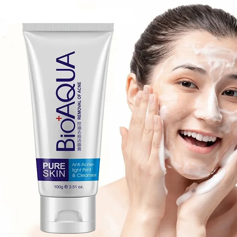 BIOAQUA Facial Cleanser  Anti Wrinkle Face Wash Foam skincare Face Cleanser Anti Acne Blackhead Remover Skin Care
