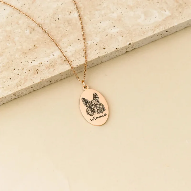 Custom Pets Human Photo Portrait Necklace Stainless Steel Personalized Dog Cat Name Pendant Necklace collares tendencia 2026 view 4