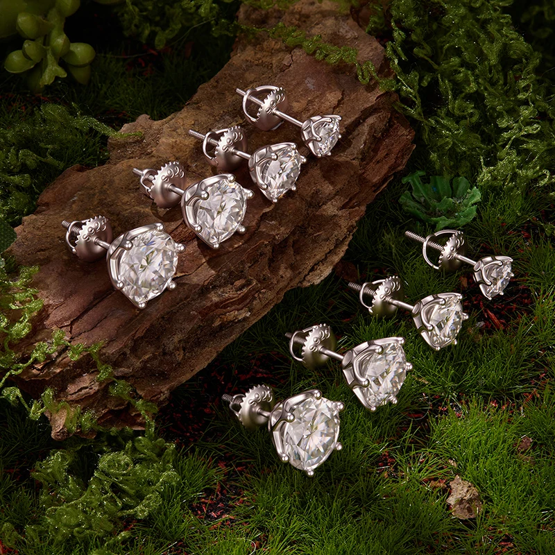 Thumbnail 3 - #50 Latest Moissanite Stud Earrings Offers