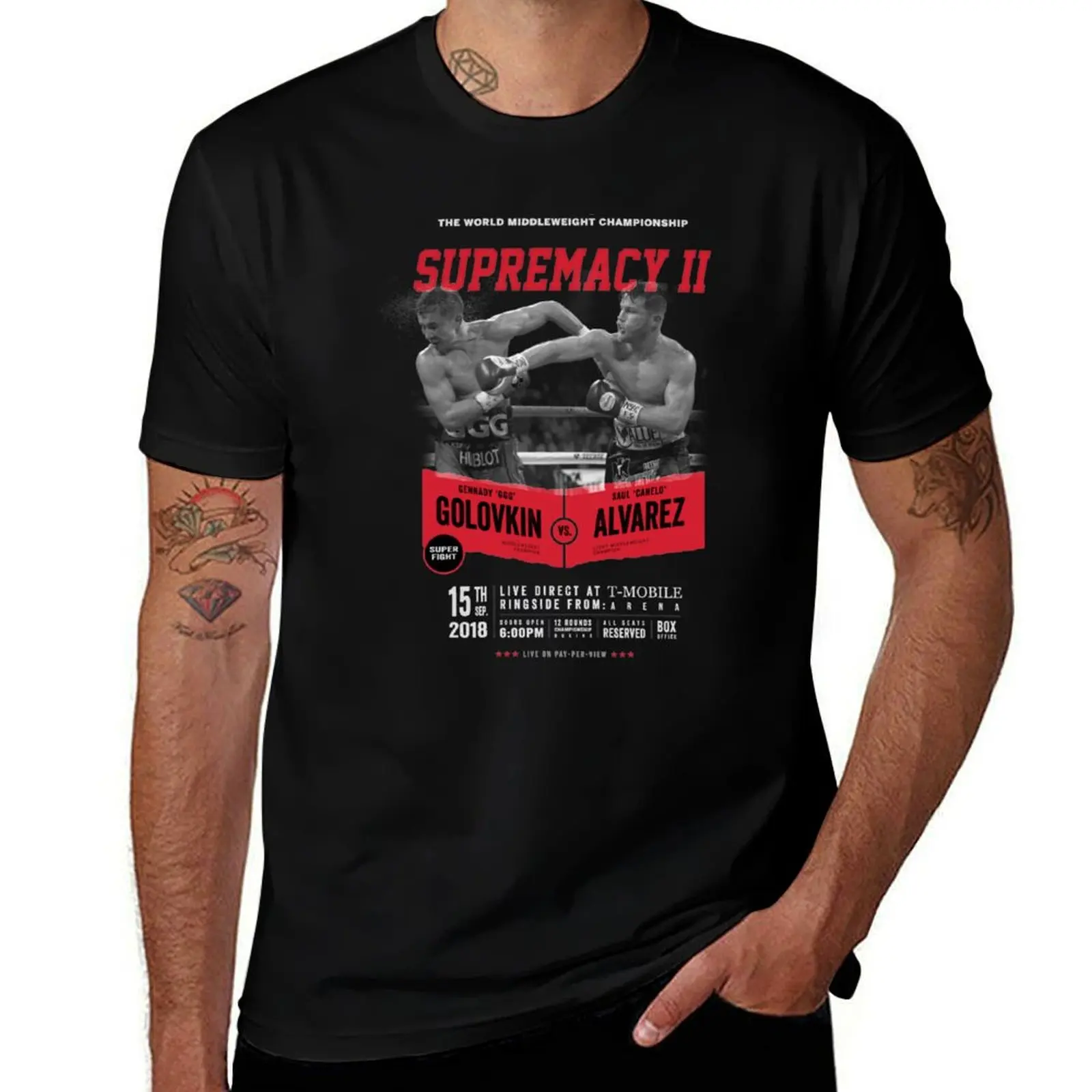 Golovkin vs Canelo 2 T-Shirt Construction Work Tee Shirt