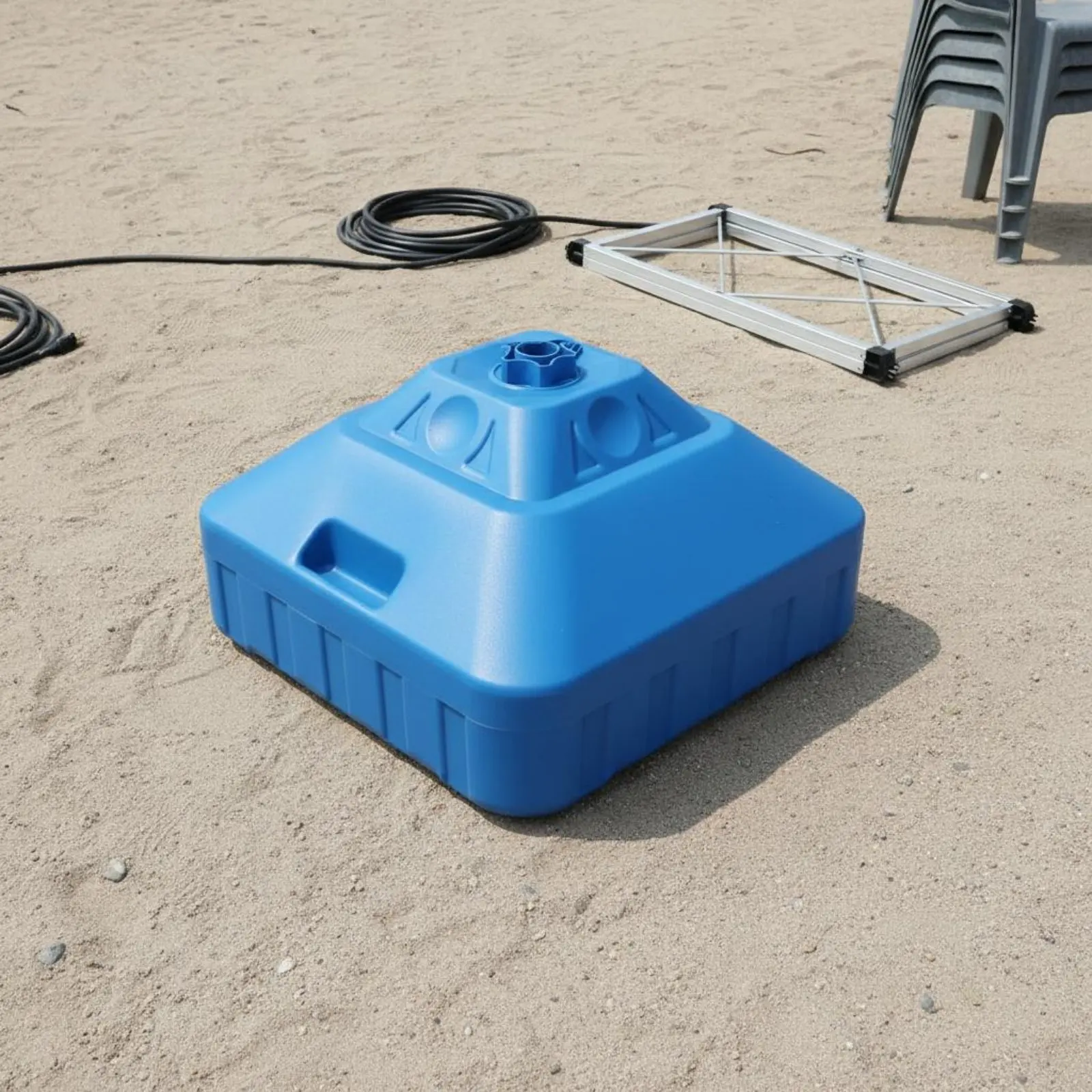 Water Fill Umbrella Base Stable Sun Umbrella Base Outdoor Equipment Portable Wind Resistant for Market Sellers, Beach