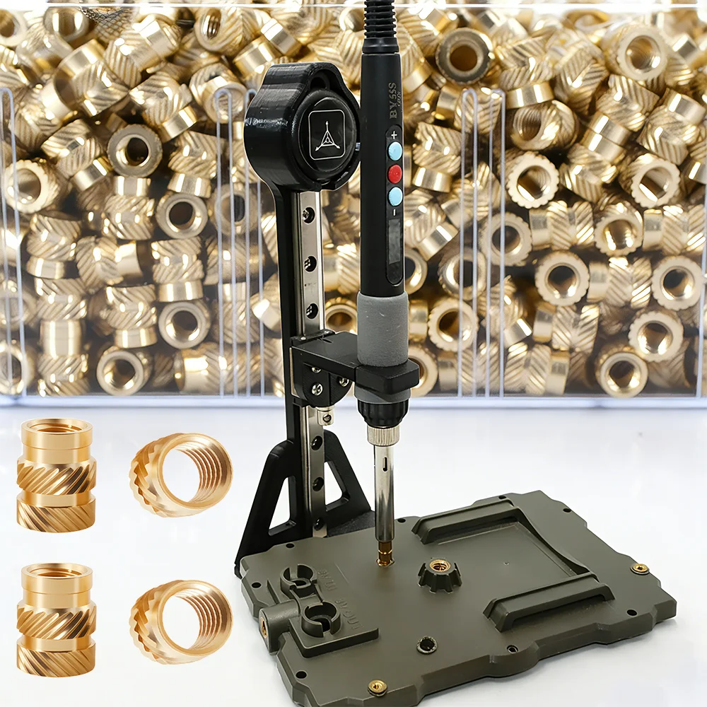 M2 M3 M4 M5 M6 Threaded Heat Set Insert Tool for 3D Printing Components Loptop Plastic Part Soldering Iron Tip Brass Knurled Nut