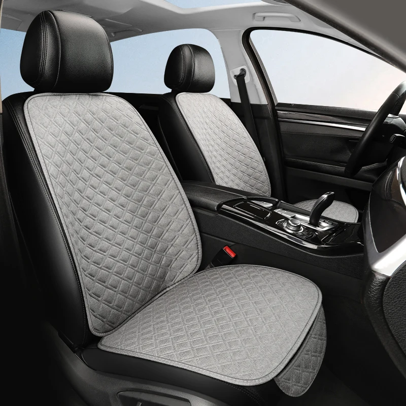 وسادة مقعد السيارة، غطاء وسادة مقعد من قماش الكتان العالمي لجميع المواسم، وسادة مقعد من قطعة واحدة، مجموعة مسند الظهر مكونة من ثلاث قطع، النمل #6