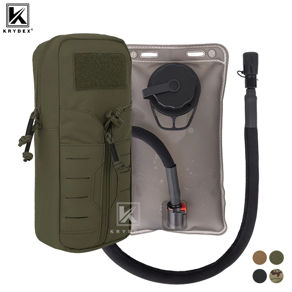 Image of KRYDEX Taktische 1L Hydratationsblase Tasche MOLLE Hydra Trägerpack 34oz Wasserbeutel Outdoor Wandern Reisezubehör