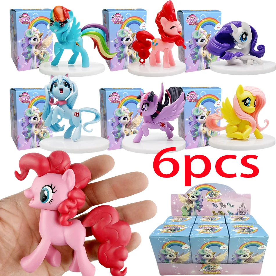 

My Little Ponies blind box Action Figures Toy Cartoon Anime Pinkie/Fluttershy/Twilight Sparkle Model Doll Decoration Gift