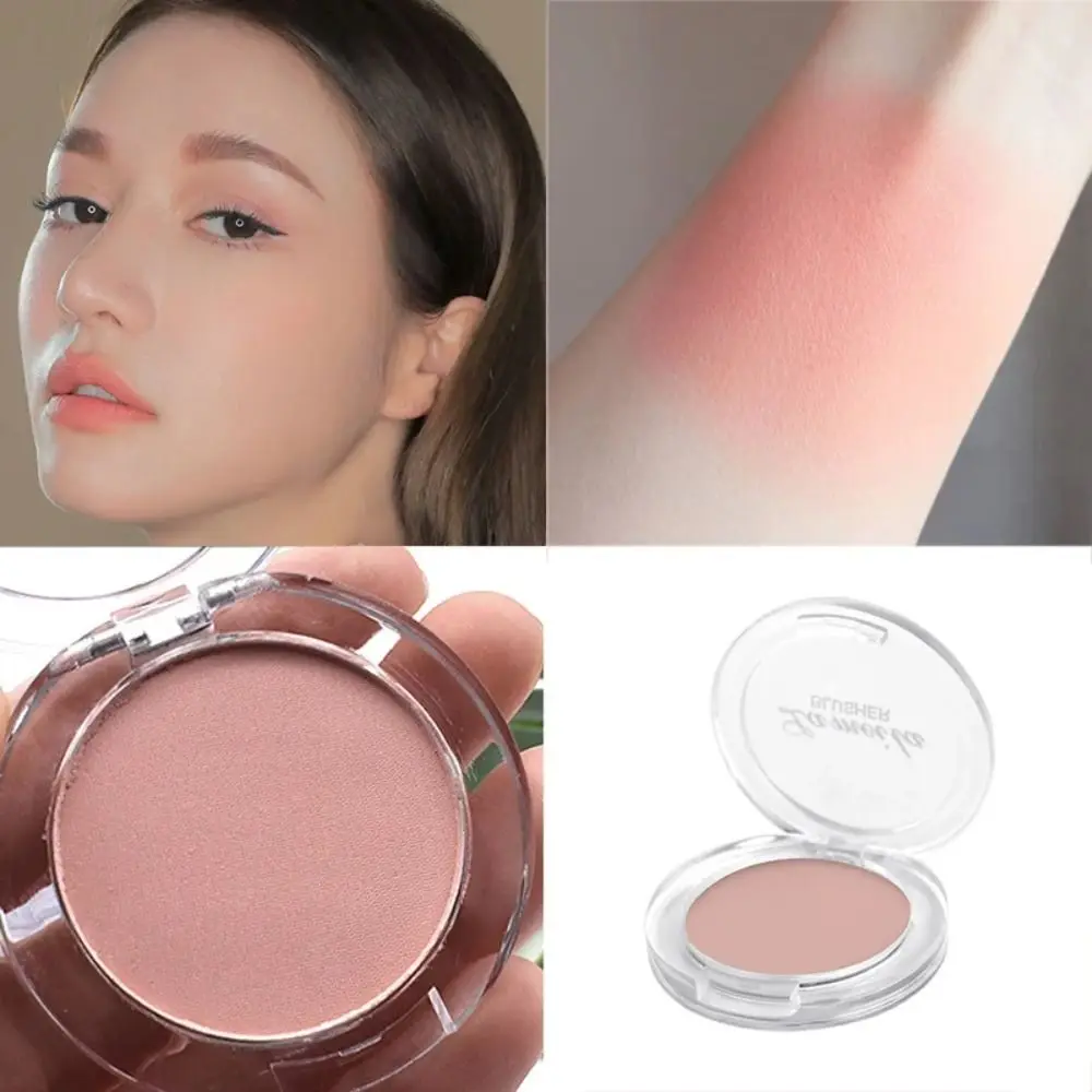 New Matte Monochrome Blush Face Mineral Pigment Korea Natural Blush Nude Pink Blue Contour Shadow Cheek Blusher Cosmetic