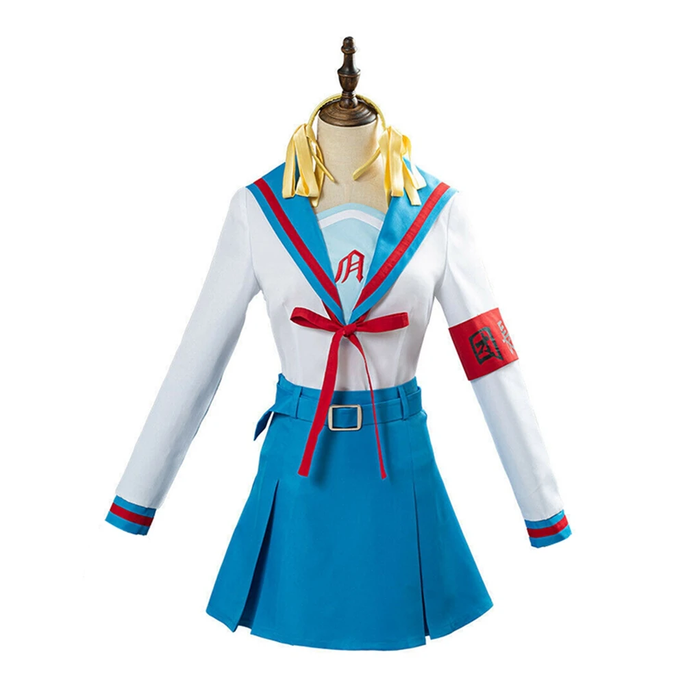 

Anime Cos Suzumiya Haruhi Cosplay Costumes Sets Custom Size