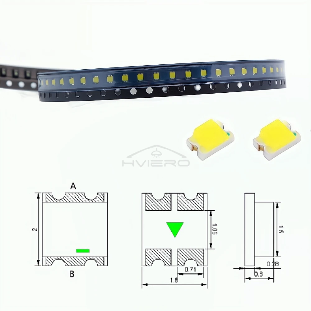 1000 Adet 0805 Beyaz Kırmızı Yeşil Mavi Sarı SMD LED Cips 2.0 ~ 3.0 V Süper Parlak Lamba Vurgu Işık Yayan Diyot Yama Aydınlatma